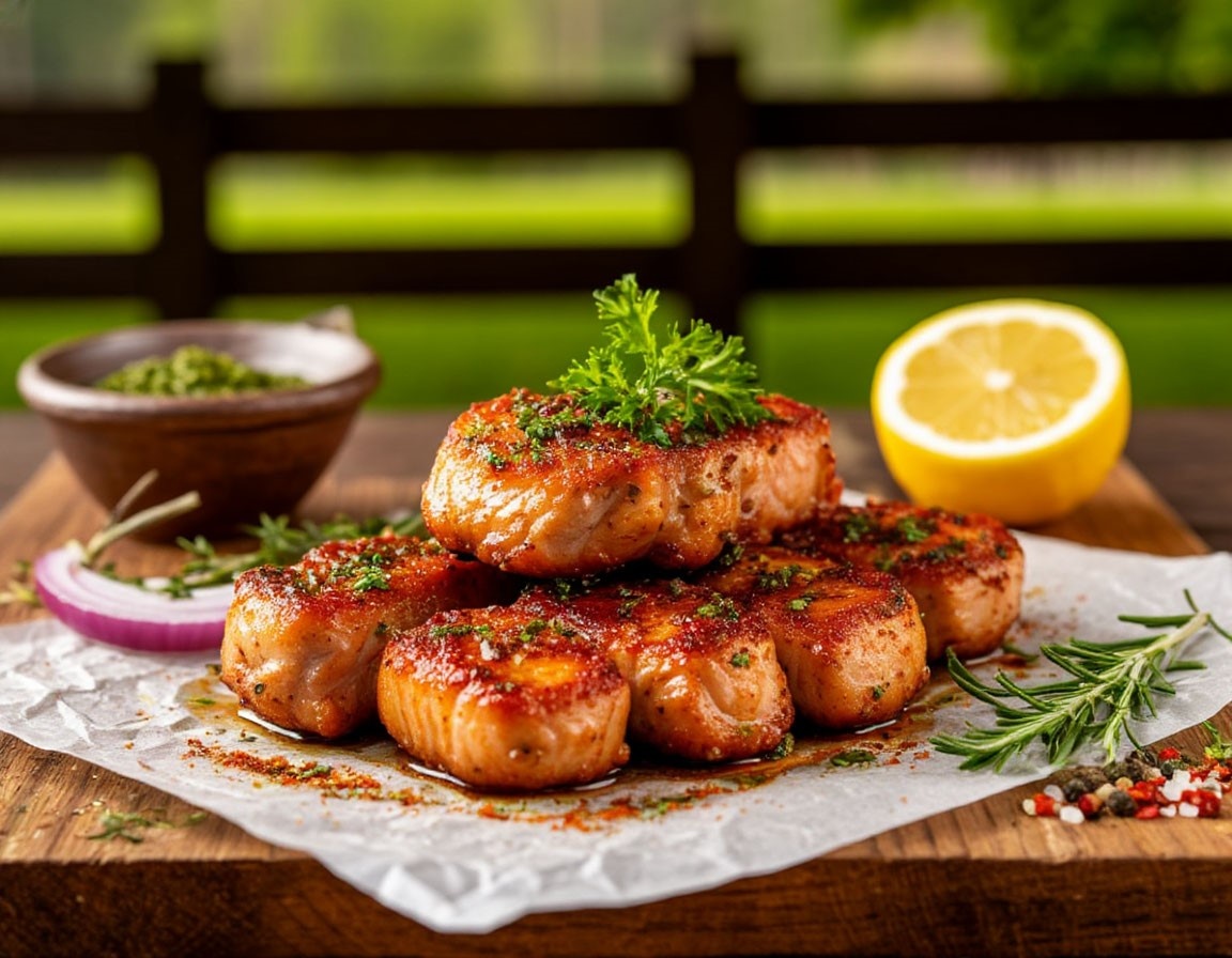 Шашлык из форели на углях