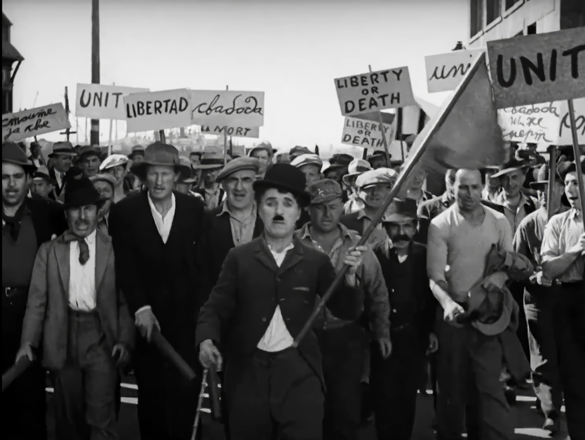 Фрагмент из фильма "Новые времена" 1936 г.