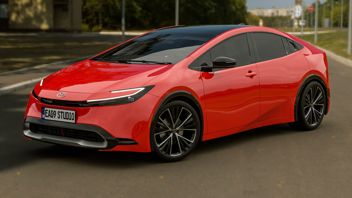 (Фото: Toyota Prius 2024 в Токио с фирменными LED-фарами)