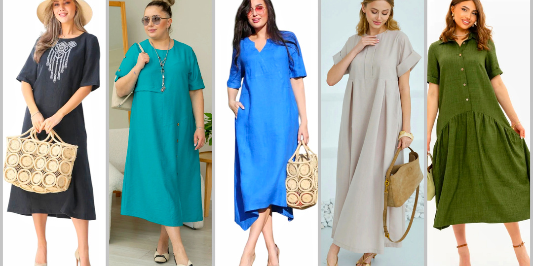Модные платья Plus Size из льна и хлопка с Wildberries, которые маскируют лишние объемы. Какие платья выбрать, чтобы выглядеть стильно