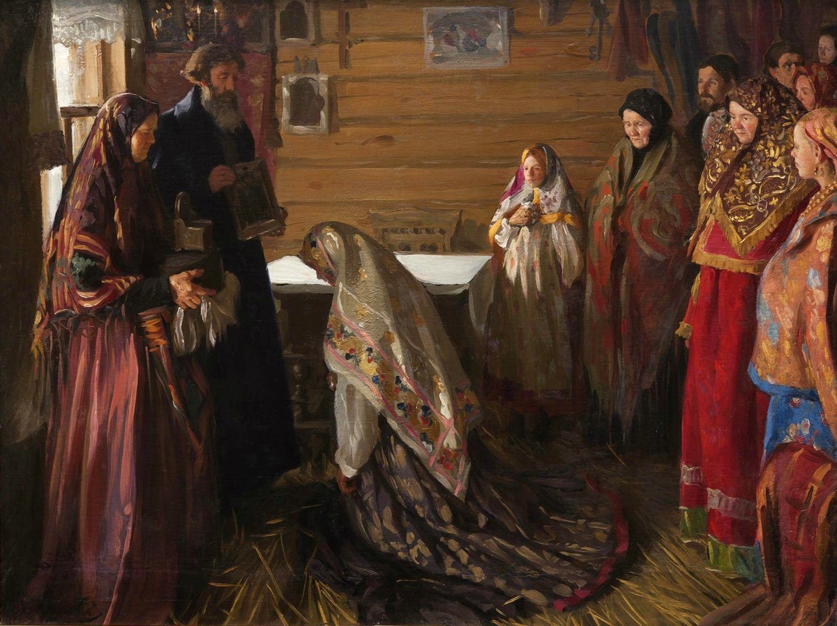 Старинный обряд благословения невесты в городе Муром. И.С. Куликов