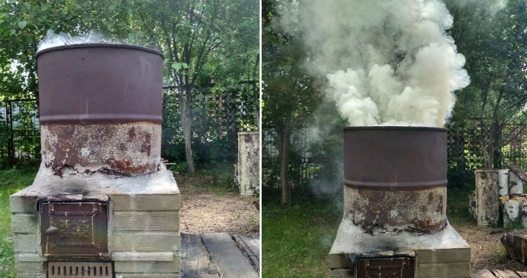 самодельная печь для сжигания мусора