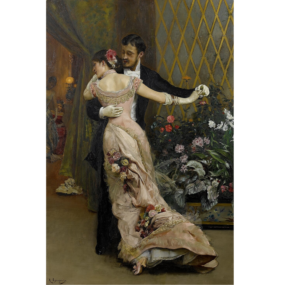 "Конец бала", Рохелио де Эгускиса, 1870-е. (с) Чз частной коллекции