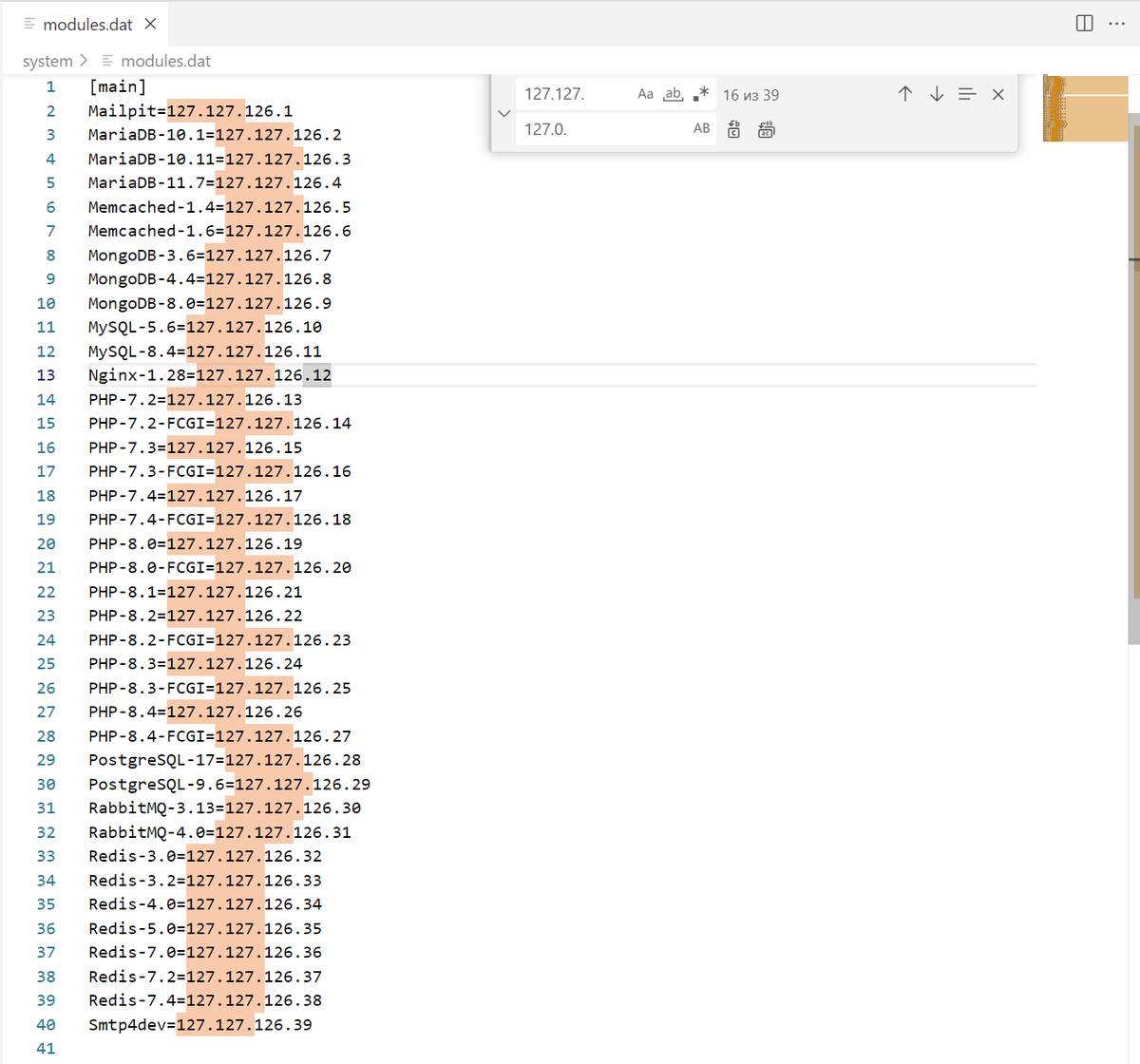 Замена дефолтных IP для модулей OSP