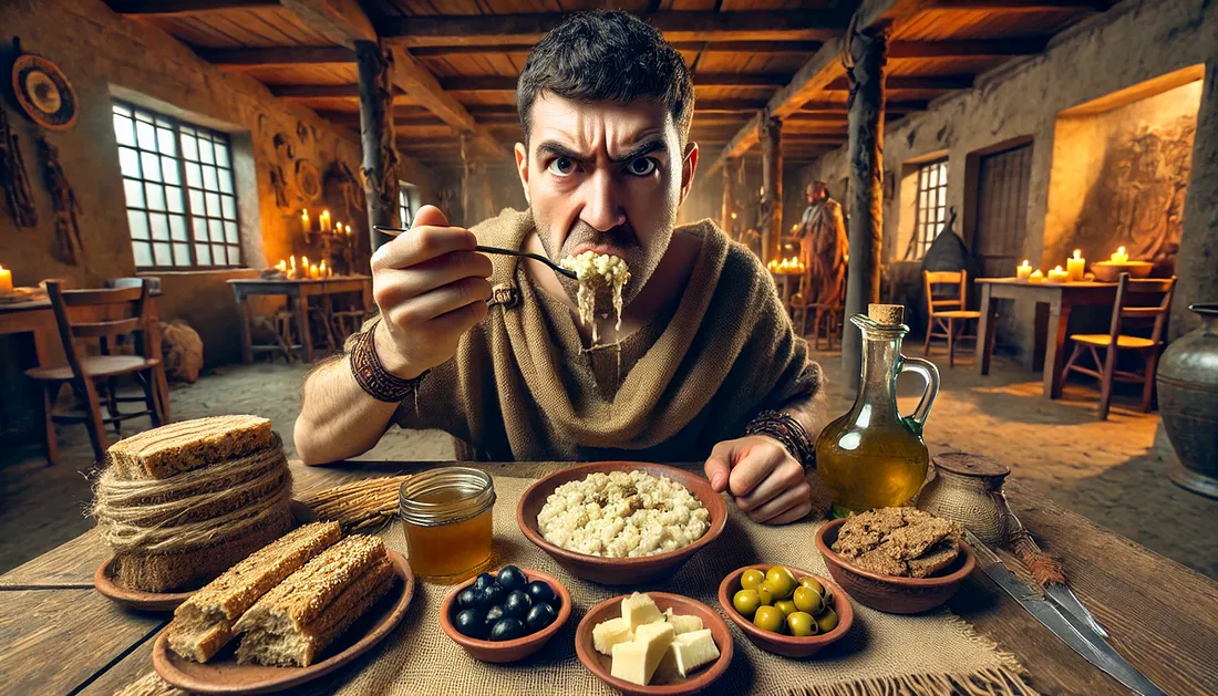 Голодный римлянин, по версии ИИ