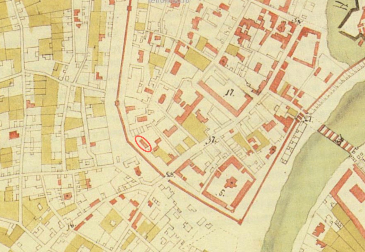 Предположительно первые каменные палаты на месте рассматриваемой усадьбы