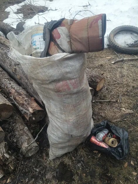 Результат сбора мусора весной 2025 года.