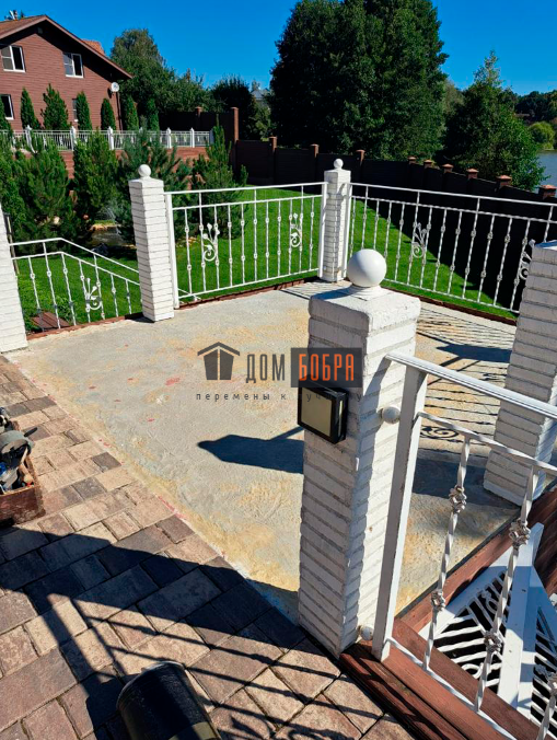 Бетонное основание на открытой террасе