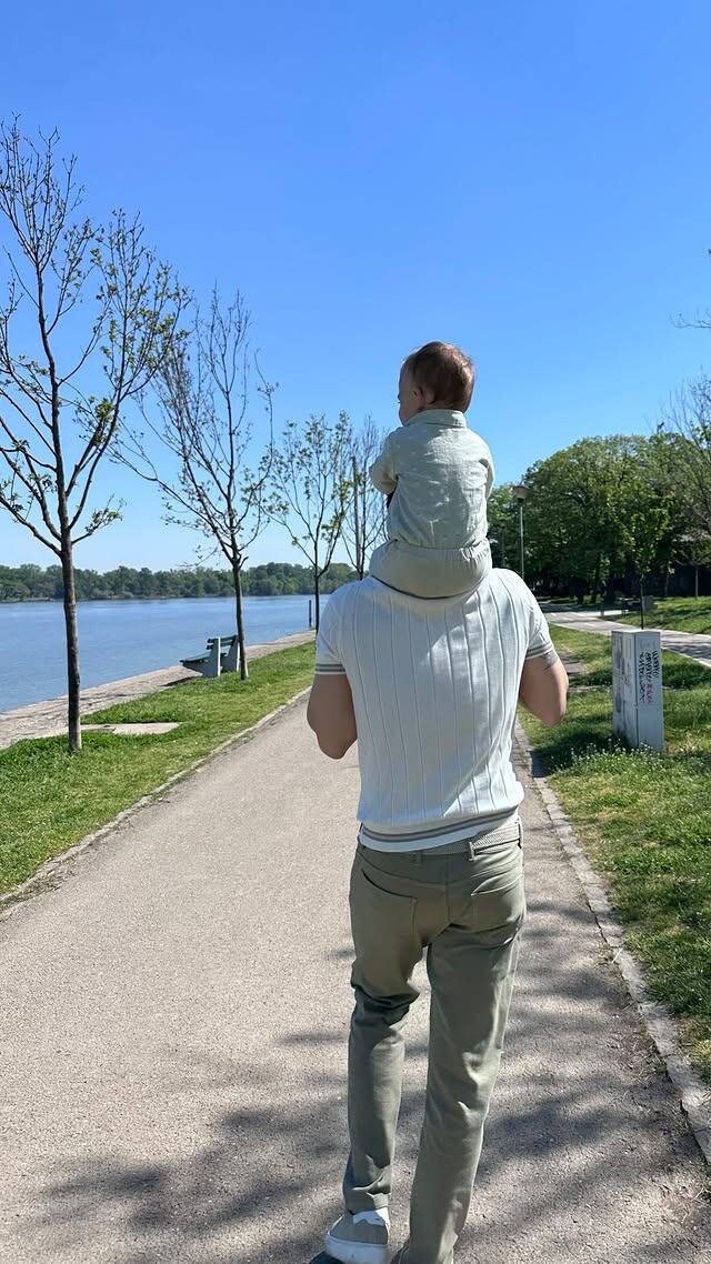 Милош Бикович с сыном