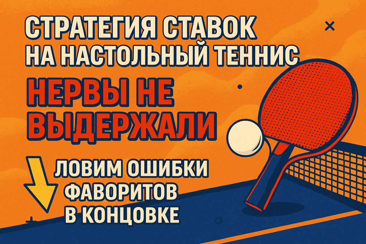 🏓 Стратегия ставок на настольный теннис «Нервы не выдержали»