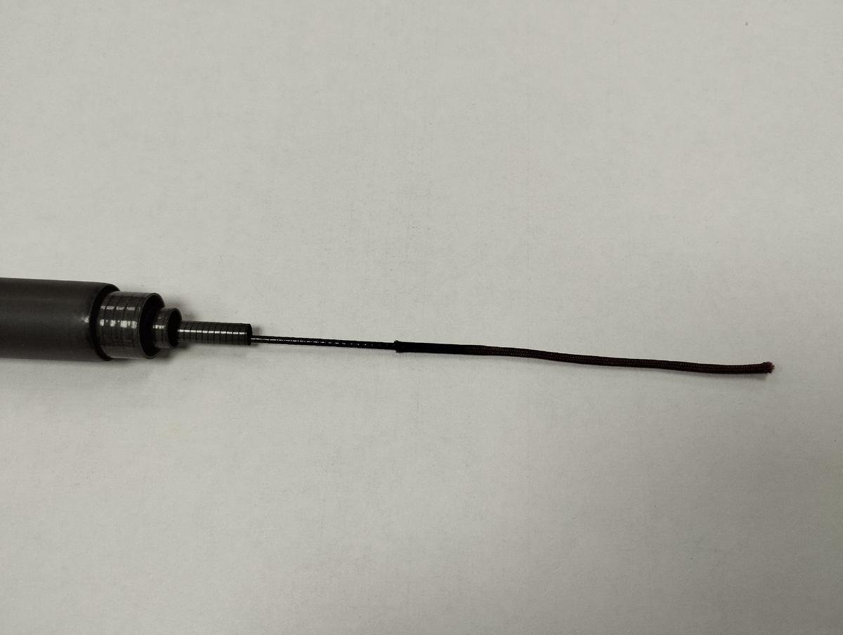 Верёвочный коннектор на маховом удилище. Фото автора Калачева А.В.