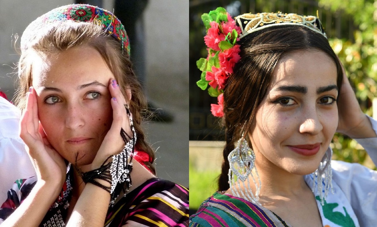 Слева памирка, справа таджичка