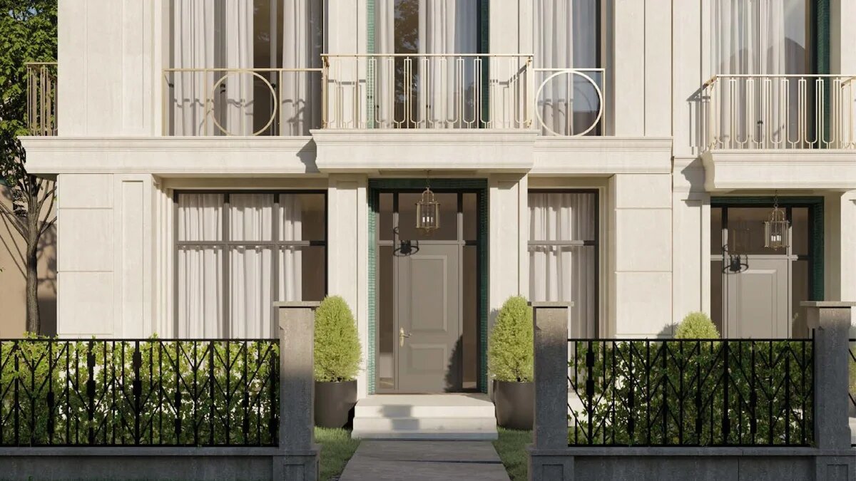 Зелёное патио таунхауса