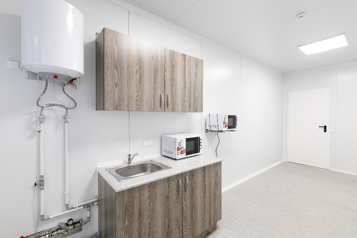 Блок-контейнер с кухонным оборудованием