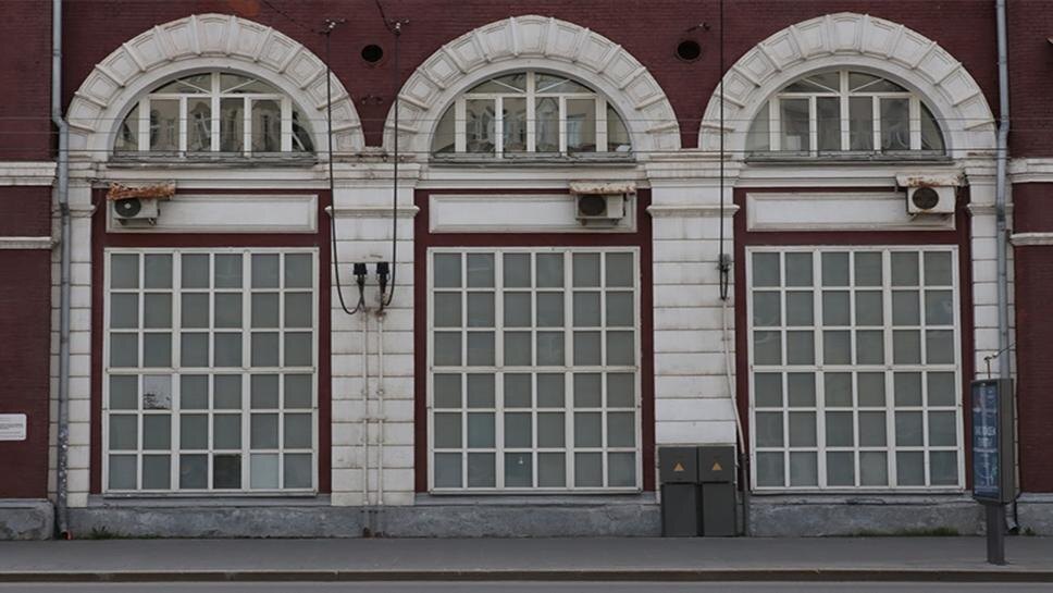 Фасад здания тяговой подстанции на Краснопрудной