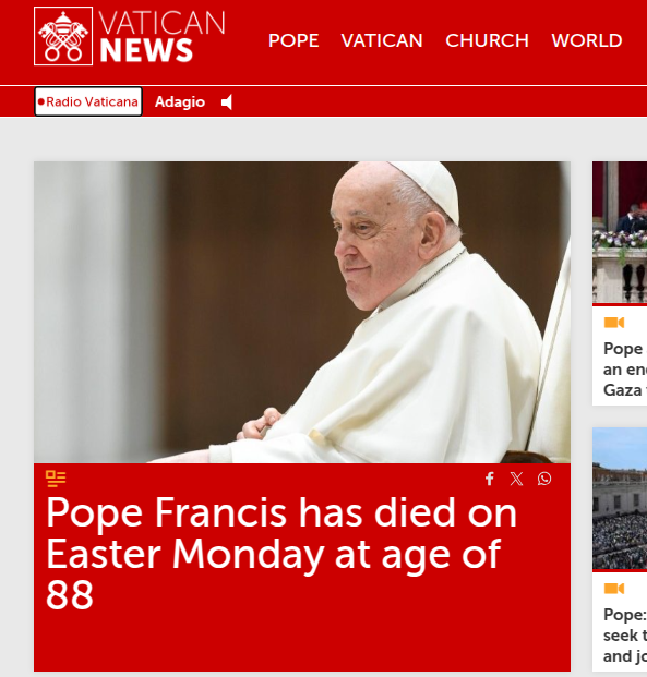    Скриншот vaticannews.va