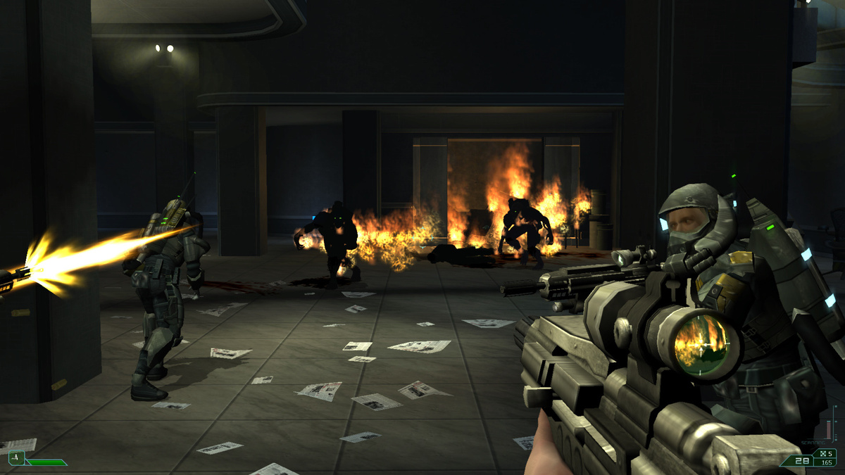 Спецоперация и горящие монстры после взрыва гранаты или огненных баллонов