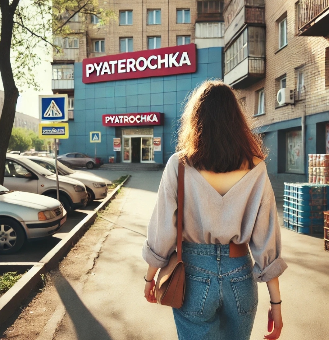 Вот так видит меня ИИ, идущую в пятерочку 🤣