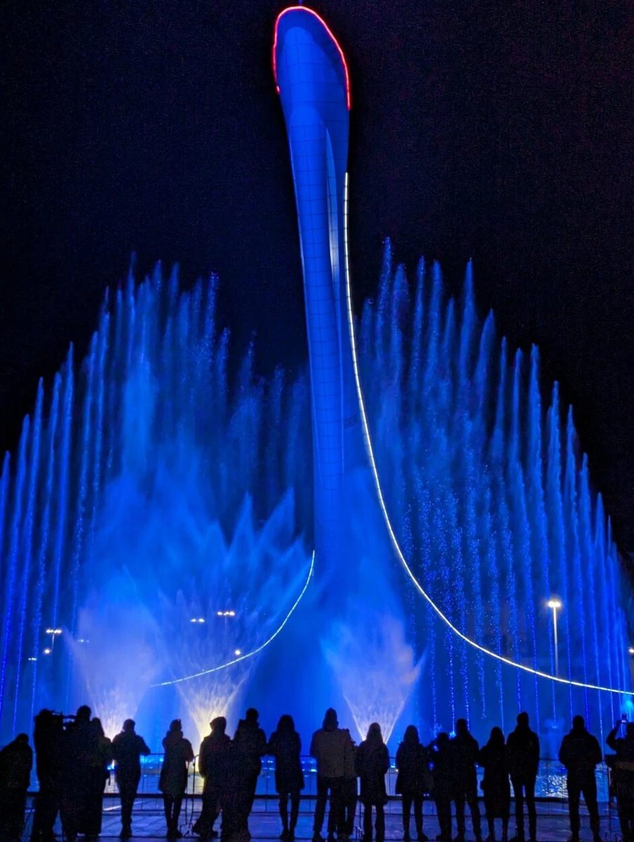 Поющий фонтан построили для церемоний открытия и закрытия XXII зимних Олимпийских игр в 2014 году. Фото: Алёна / Яндекс Карты