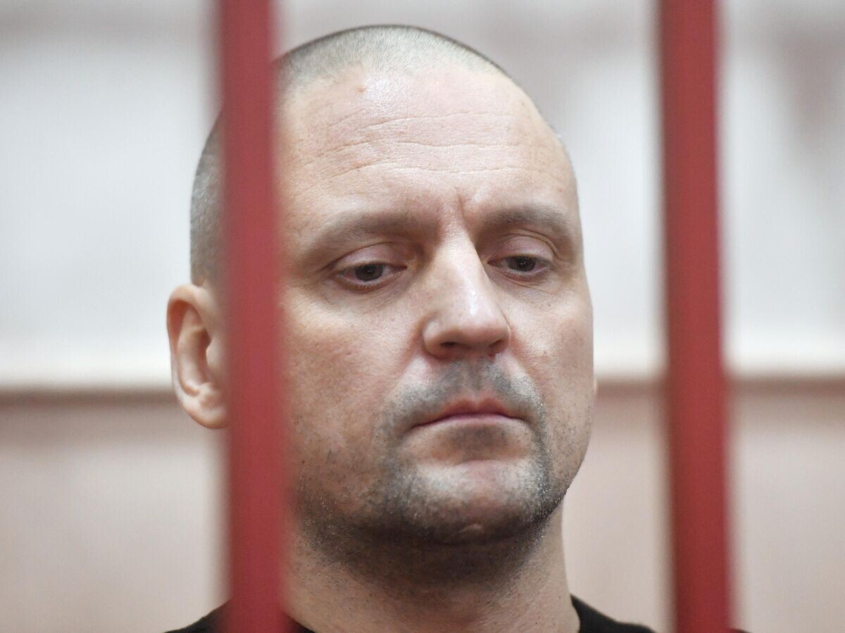    Лидер "Левого фронта" Сергей Удальцов в Басманном суде Москвы© РИА Новости / Михаил Воскресенский