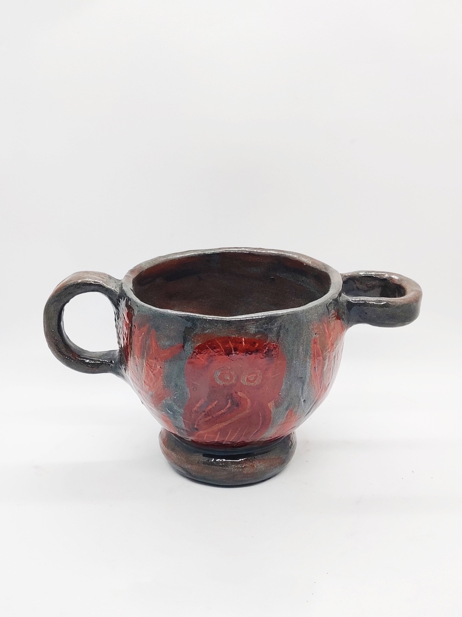 Керамика. Вольная копия Натальи Давыдовой по мотивам краснофигурного скифоса, датированного 420г. до н. э.