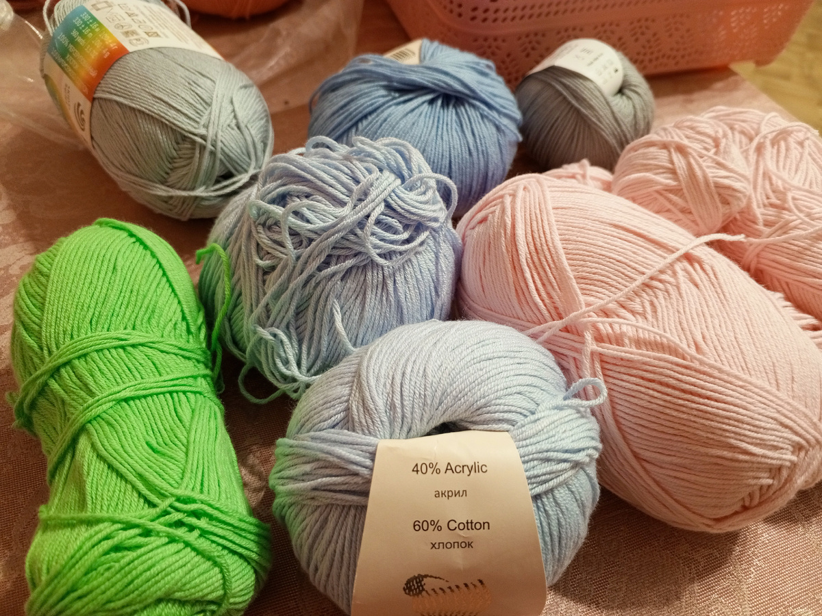 Часть остатков летней пряжи