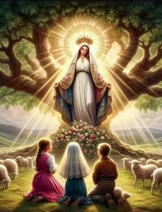 Явление Богородицы трем пастушкам. 