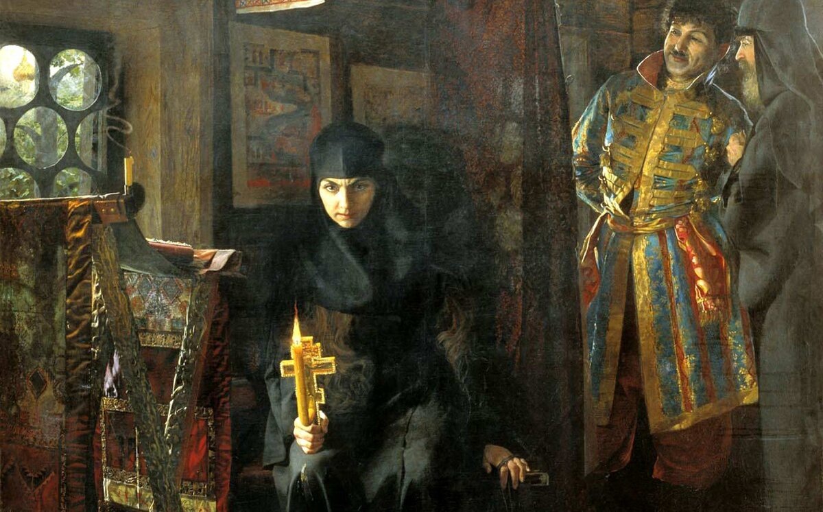 Николай Матвеев. "Против воли подстриженная". Это вполне могла быть и Соломония Сабурова.