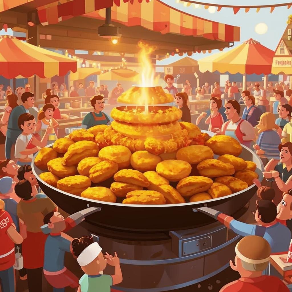 На фестивале действительно используется самая большая в мире сковорода