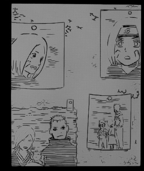 На фото можно увидеть фотографию девочки, в которую Обито был влюблён, а внизу фотографию, судя по всему родителей Обито