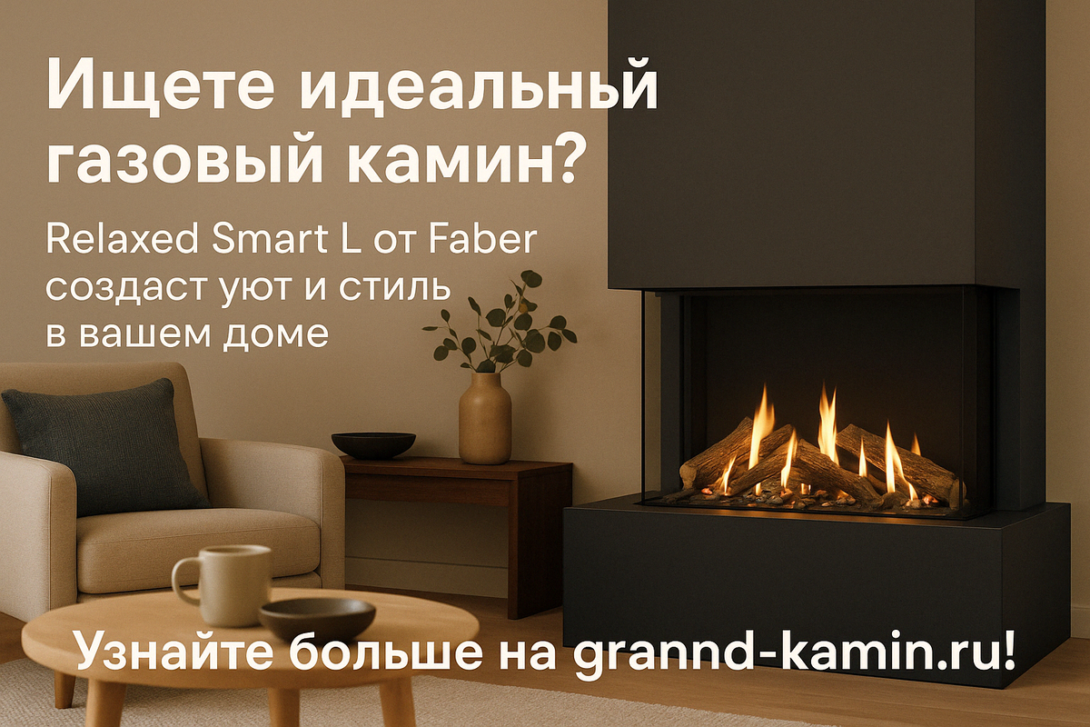   Камин Relaxed Smart L от Faber: как создать идеальный уют и стиль в вашем доме с газовым обогревом Kamin