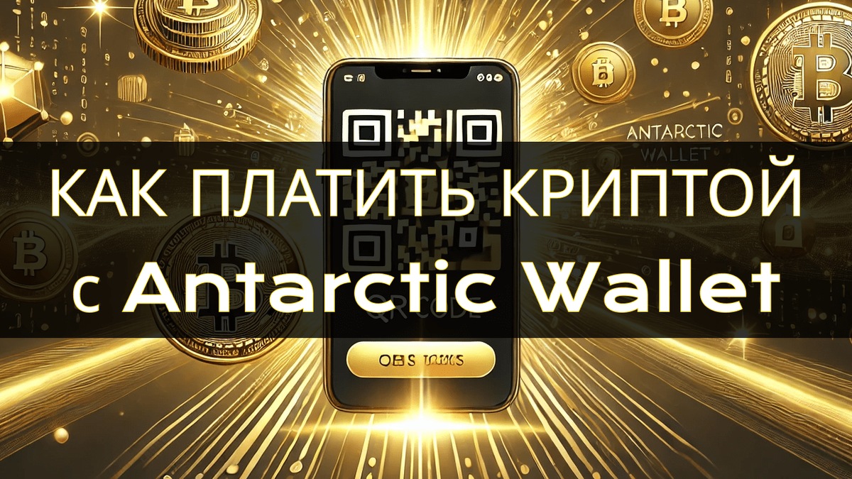 Как платить криптой по QR коду с Antarctic Wallet
