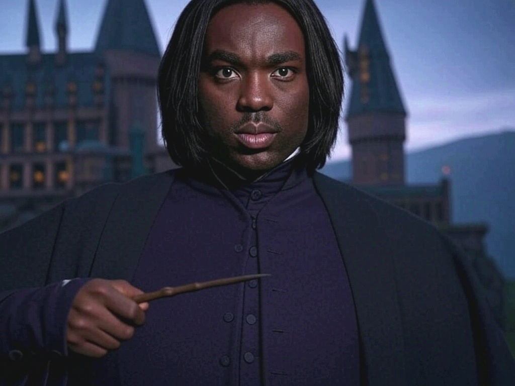 Паапа Эссьеду в роли Снейпа. Нейроарт kinobugle.ru