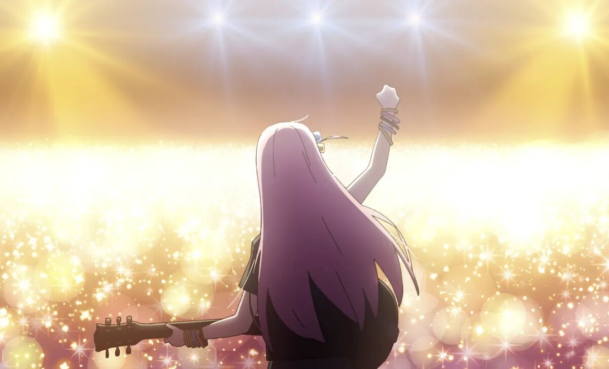 Кадр из аниме «Одинокий рокер!»   📷