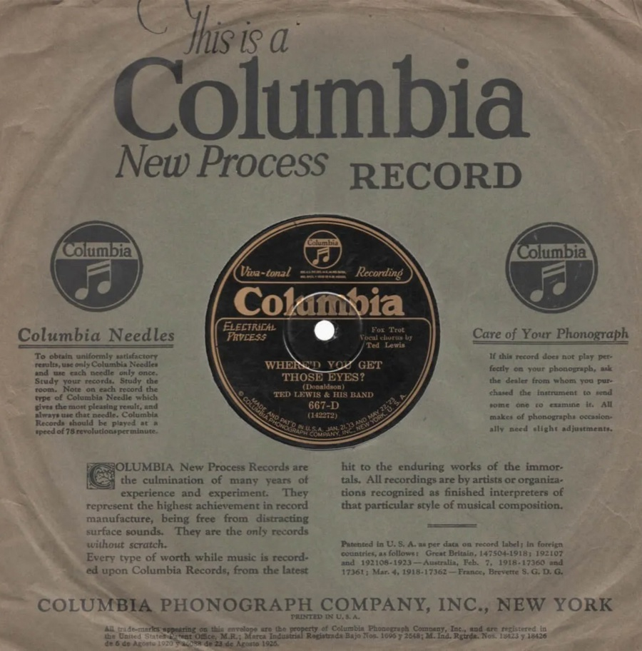 Конверта для выпуска пластинок Columbia Records