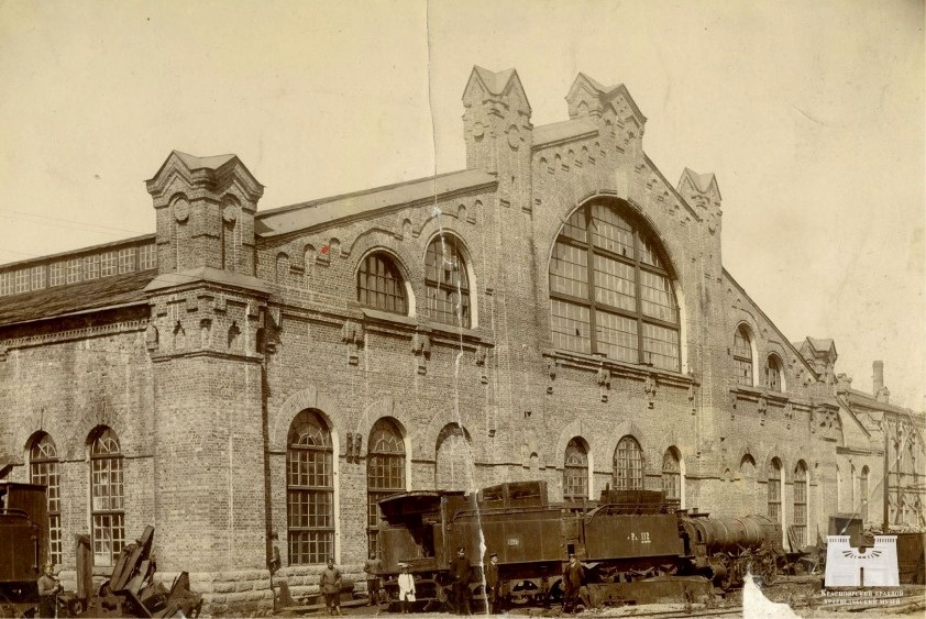 Железнодорожные мастерские. Начало XX века. Фото Е.Т. Архипова. Фонды Красноярского краевого краеведческого музея