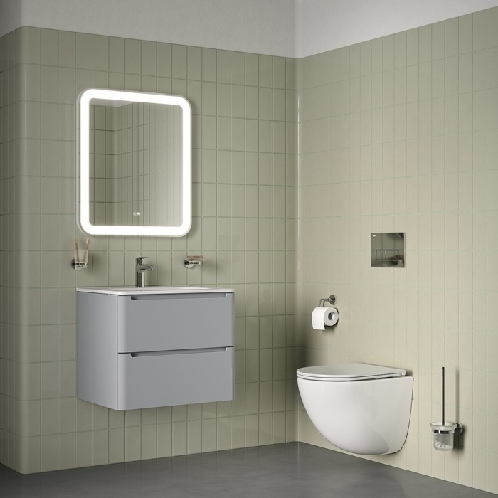 Унитаз подвесной с тонким сиденьем-микролифт, безободковый Iddis Axes AXERDSEi25 на сайте дождь-сантехника.рф