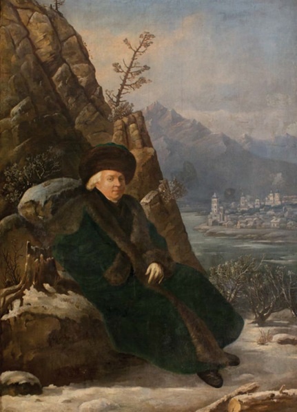 Подпись: Сальватор Тончи (?), Алексей Егоров (?). «Портрет Г.Р. Державина». 1800-е. Холст, масло. 274х179
Картина из фондов Иркутского художественного музея