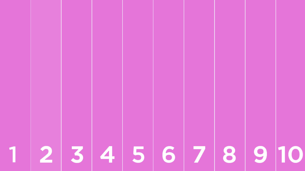 Под какой цифрой оттенок цвета отличается от остальных?