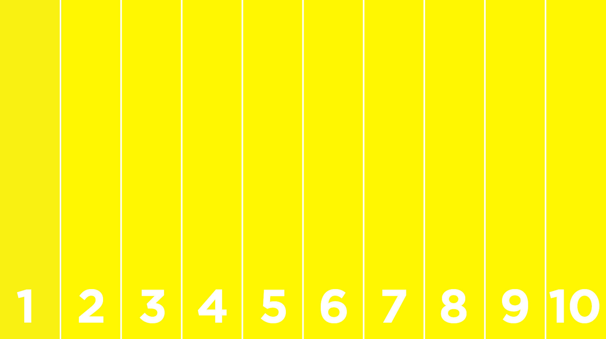 Под какой цифрой оттенок цвета отличается от остальных?