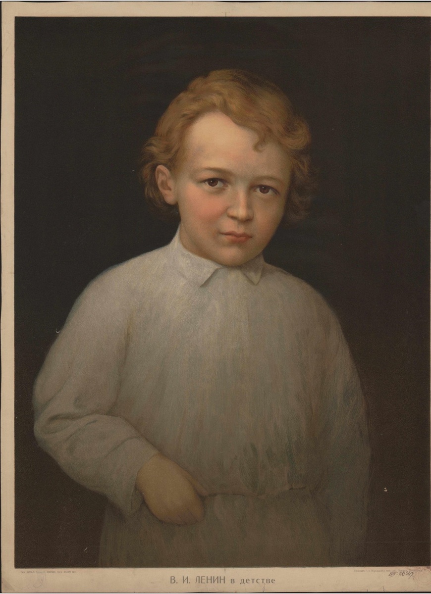 Новый тип лубочных картинок — малкнький Володя Ульянов, будущий Ленин. Фото с сайта РНБ