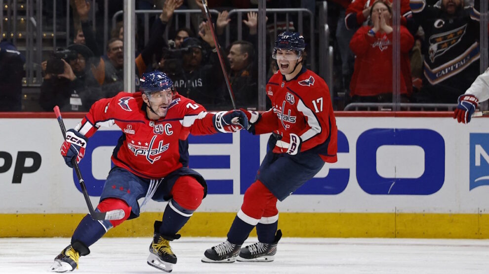    Александр Овечкин в матче против «Монреаля» 22 апреля 2025 года задавал тон. Фото: REUTERS