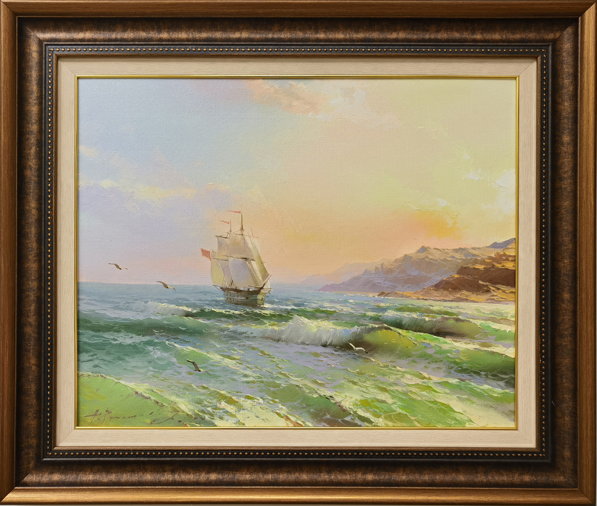 Оформление картины художника Румянцева Павла в раму от багетной мастерской Галерея РА