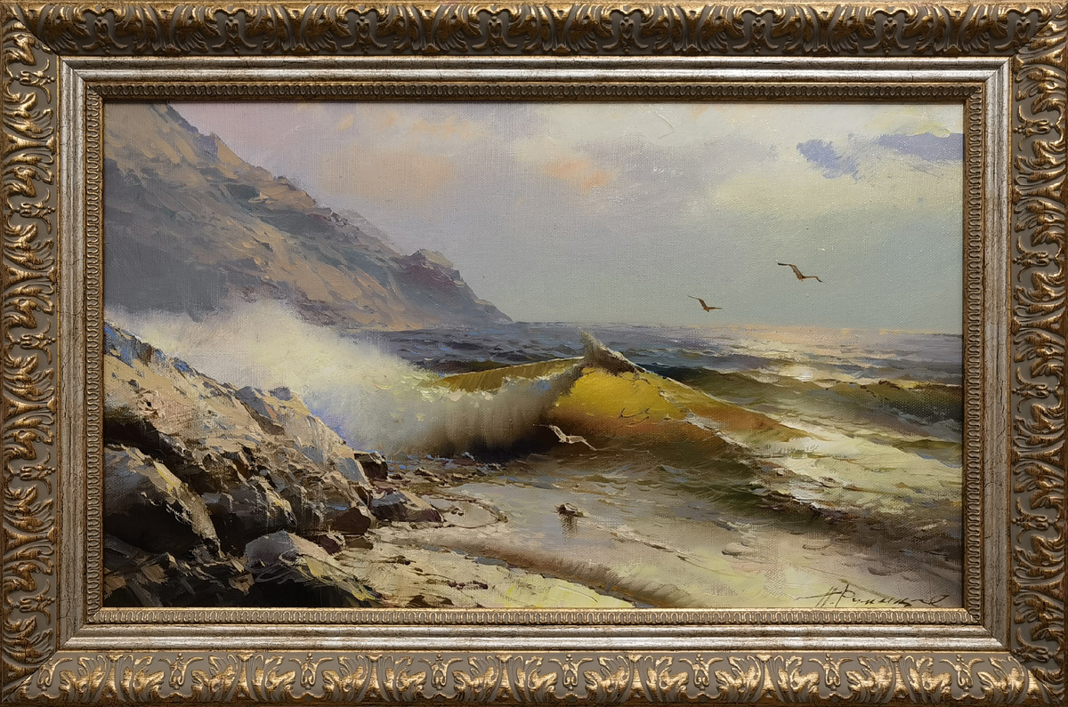 Оформление картины художника Румянцева Павла в раму от багетной мастерской Галерея РА