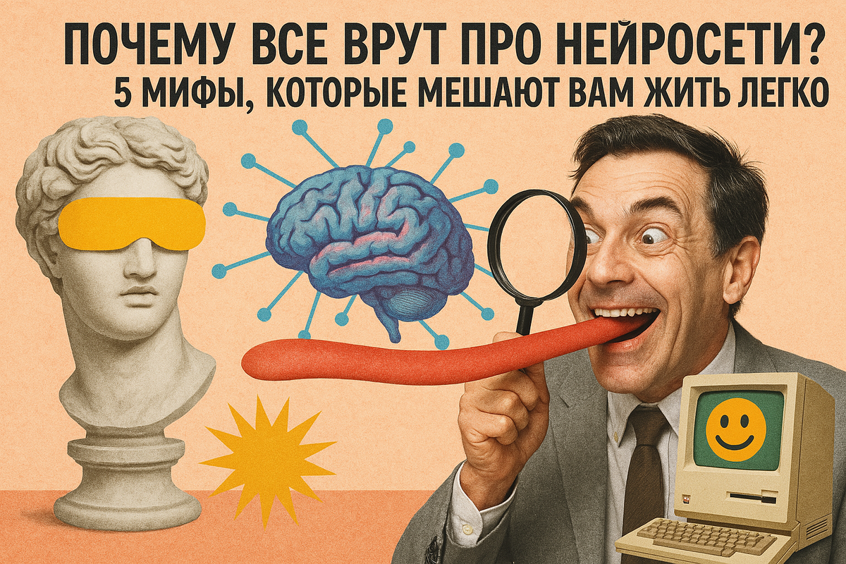 Почему все врут про нейросети? 5 мифов, которые мешают тебе жить легко