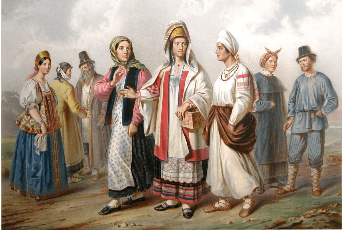 Русские из разных губерний XIX века.