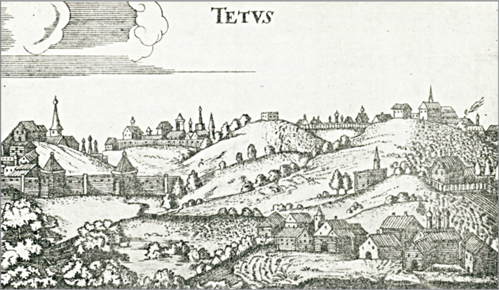 Тетюши с гравюры Адама Олеария 1636 года // Описание путешествия в Московию и через Московию в Персию и обратно / Пер. А.М. Ловягина. Спб.: Издание А.С. Суворина, 1906. С. 367.