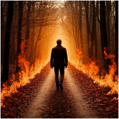 Сгенерировано ИИ- путь человека после снятия магического негатива.