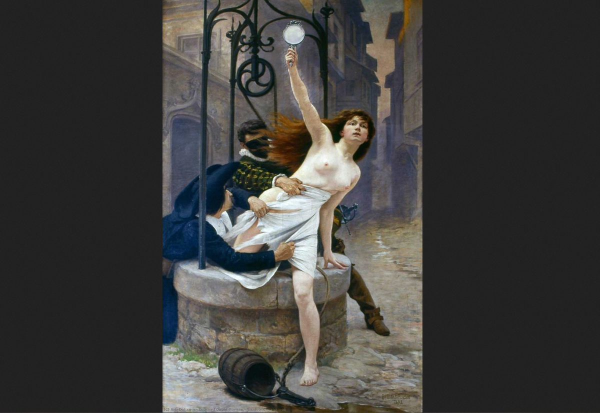 Эдуард Деба-Понсан. "Nec mergitur («Истина, выходящая из колодца»)", 1882