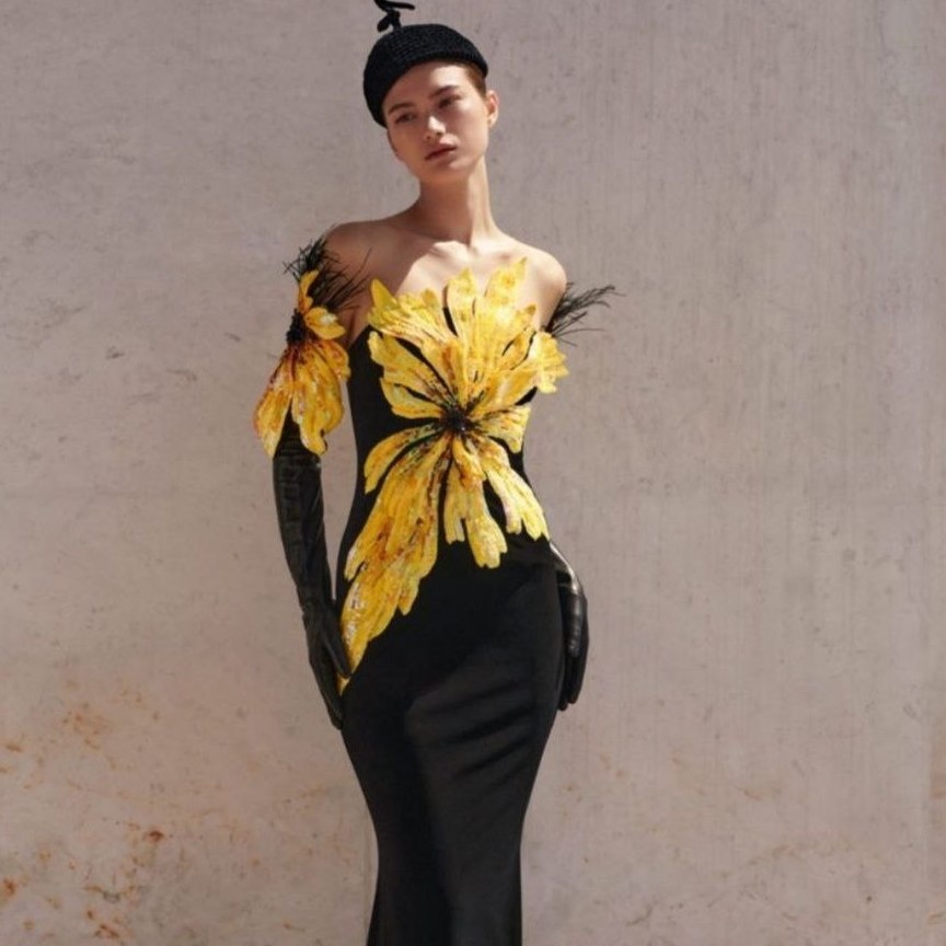 Большие цветы в моде, пример 2